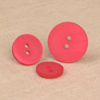 Kunststoffknopf in Pink seidenmatt, 15 mm Durchmesser